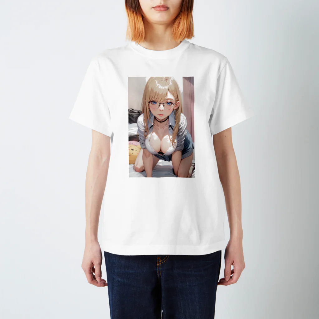 美少女学院の金髪美少女　七海ちゃん　制服 Regular Fit T-Shirt