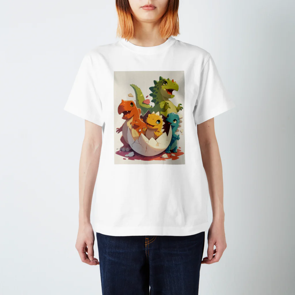 AQUAMETAVERSEの恐竜の誕生喜び　なでしこ1478 Regular Fit T-Shirt