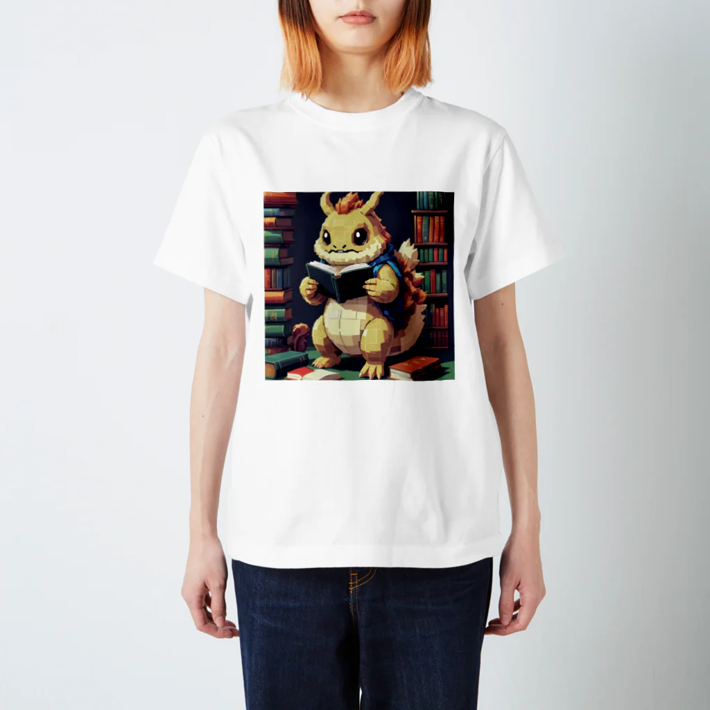 KAZENOKO_3の本を読む怪獣 Regular Fit T-Shirt