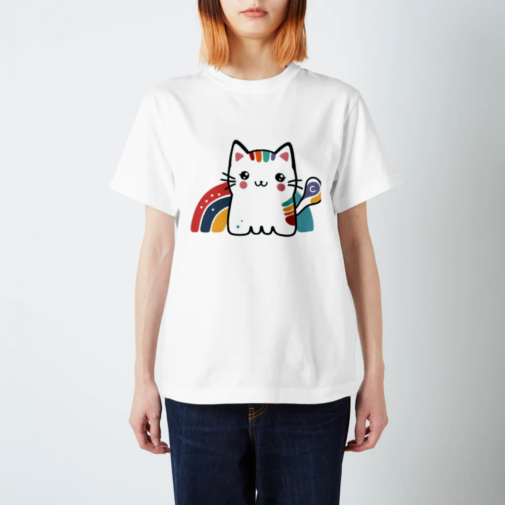 yielanggo007の虹のねこ スタンダードTシャツ