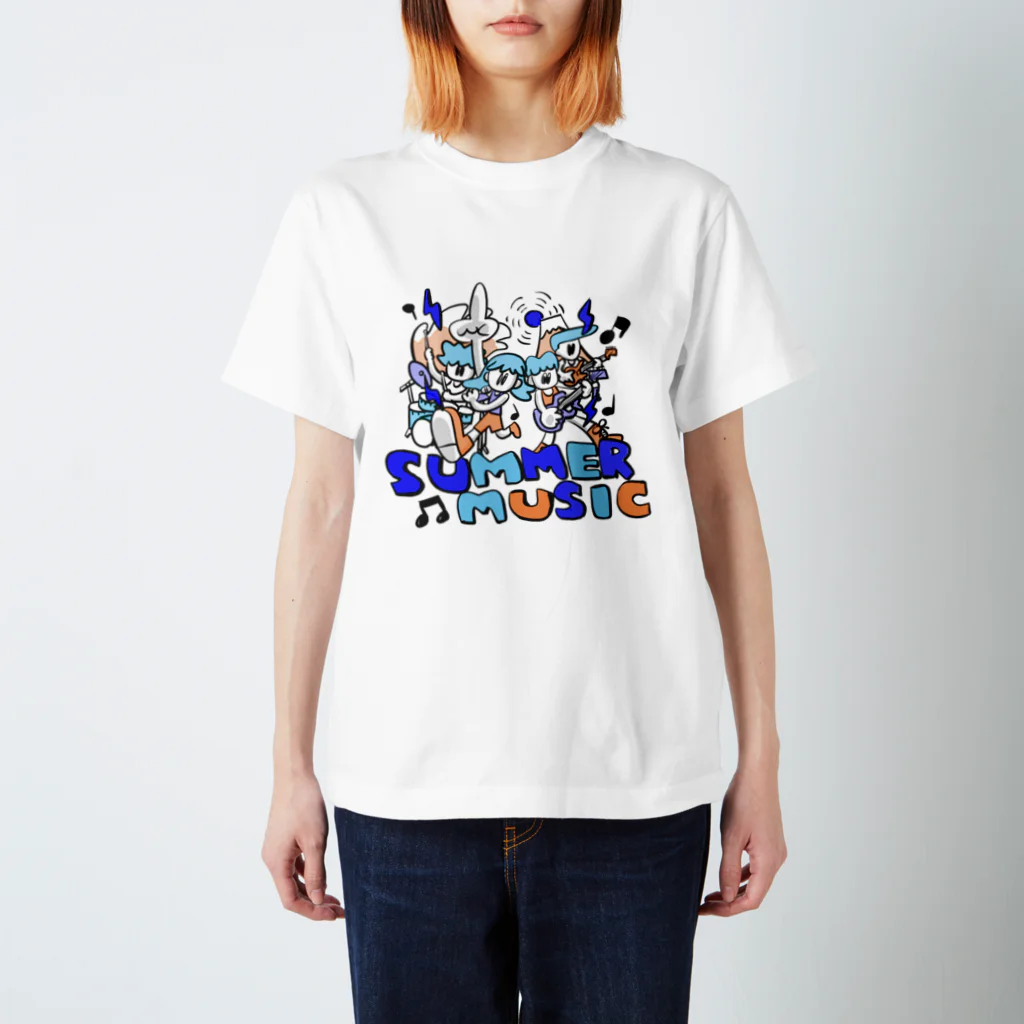 ポイショップのSUMMER MUSICーBLUE Regular Fit T-Shirt