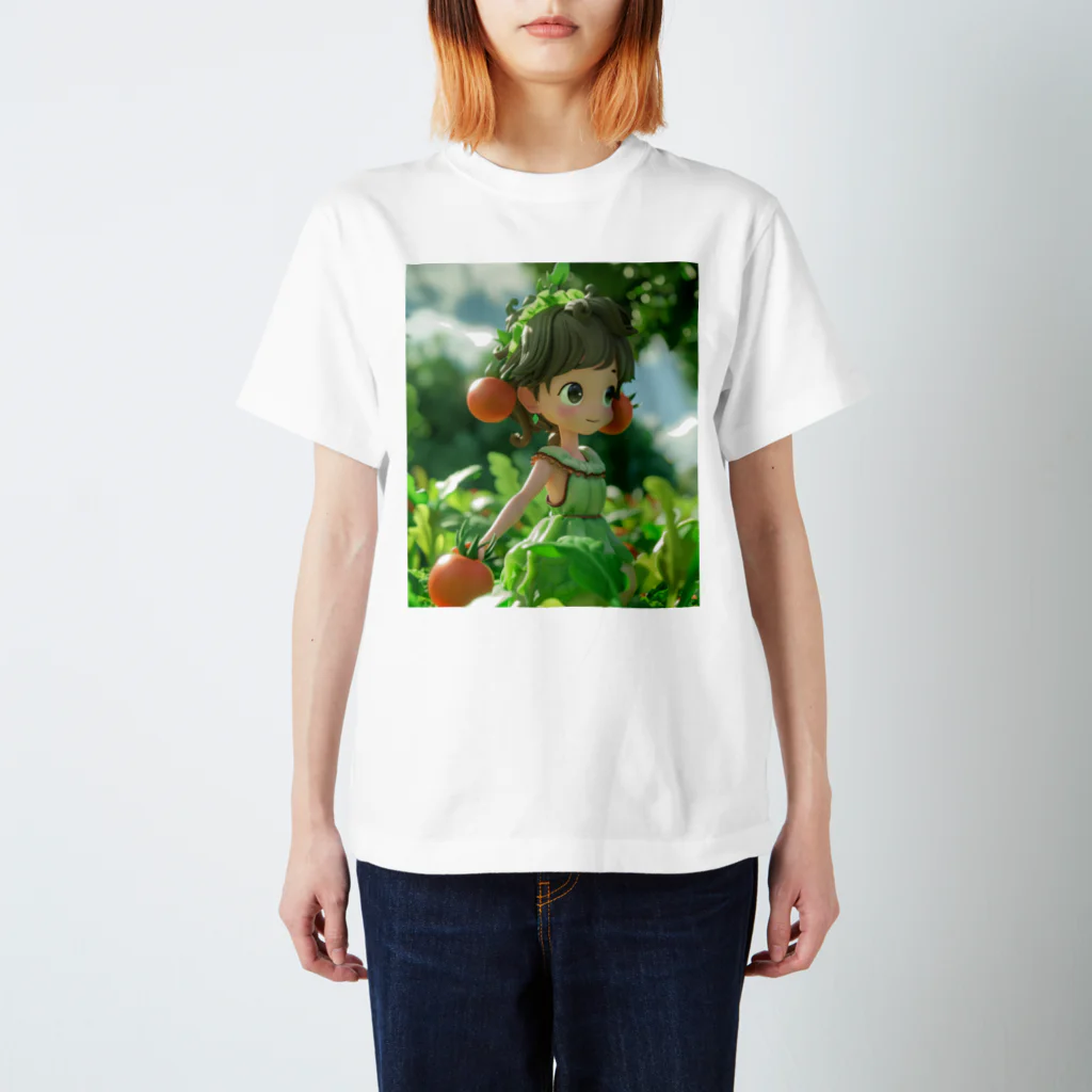 なお by Naos_Azure_Kaleidoscopeのレタス姫の友達、トマトのタムちゃん Regular Fit T-Shirt