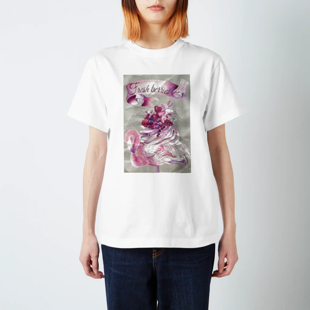 Nekoneko1006のベリーフラミンゴ Regular Fit T-Shirt