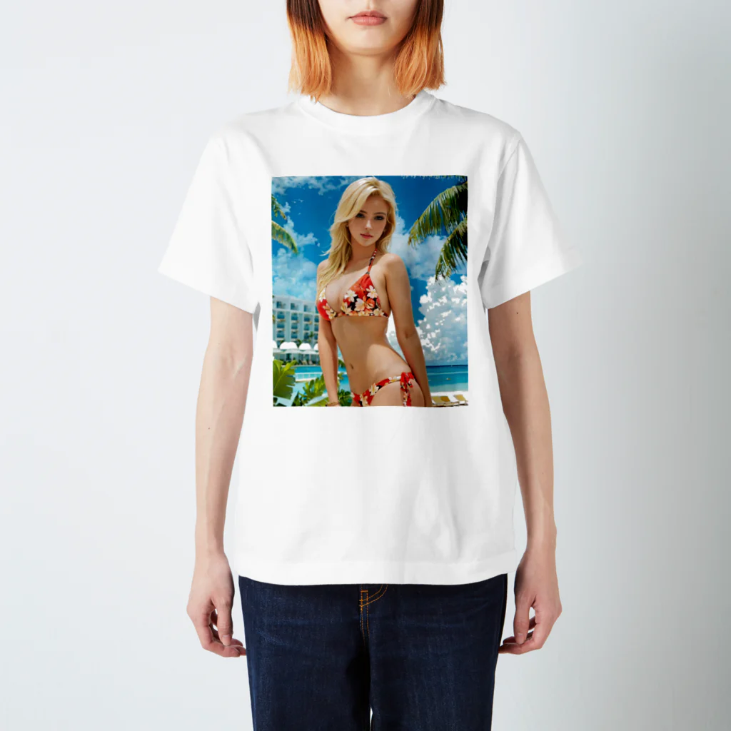 Super CrystalのAI Blonde Model Regular Fit T-Shirt