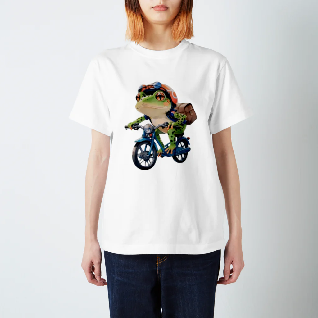 wabi-wabiのかえるライダー Regular Fit T-Shirt