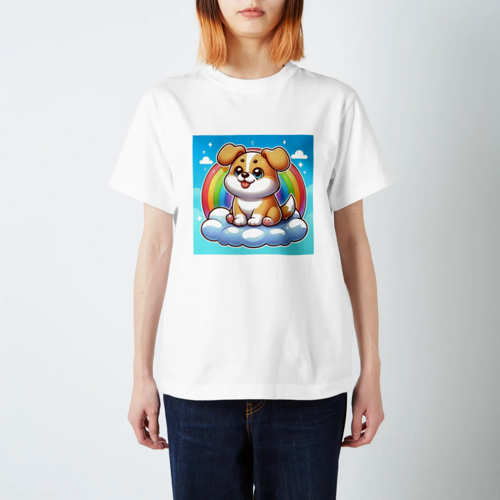 Minoyaの雲に乗った犬 Regular Fit T-Shirt