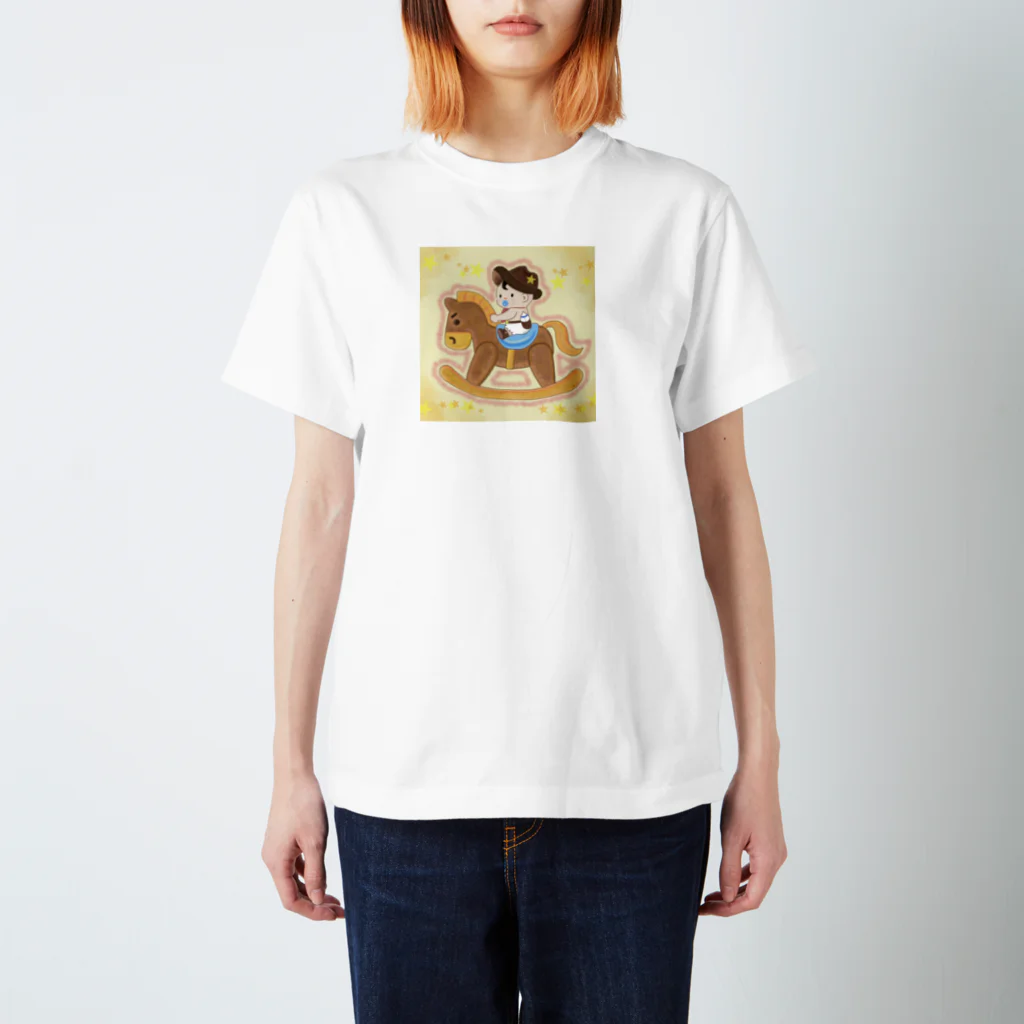 ぼくのママのおみせ。/イラストのカウボーイベビー Regular Fit T-Shirt