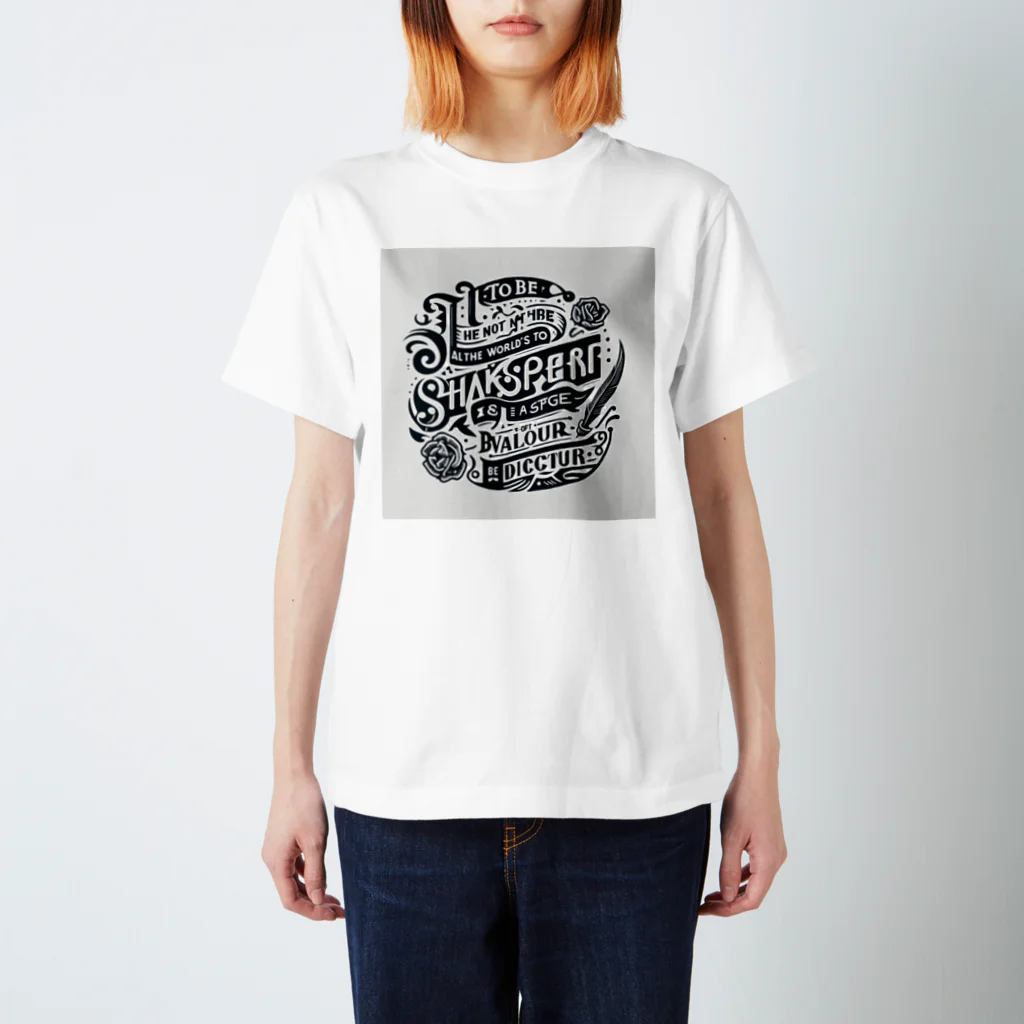 Mt_Pear_Designの英語ロゴ Regular Fit T-Shirt