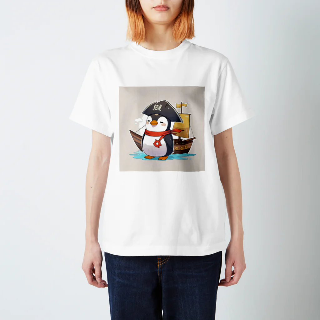 ganeshaのおもちゃの海賊船に乗ったかわいいペンギン Regular Fit T-Shirt