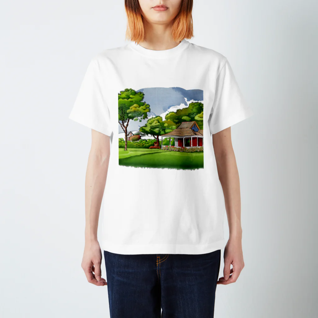 positive_poem05の作詩場所の風景 Regular Fit T-Shirt