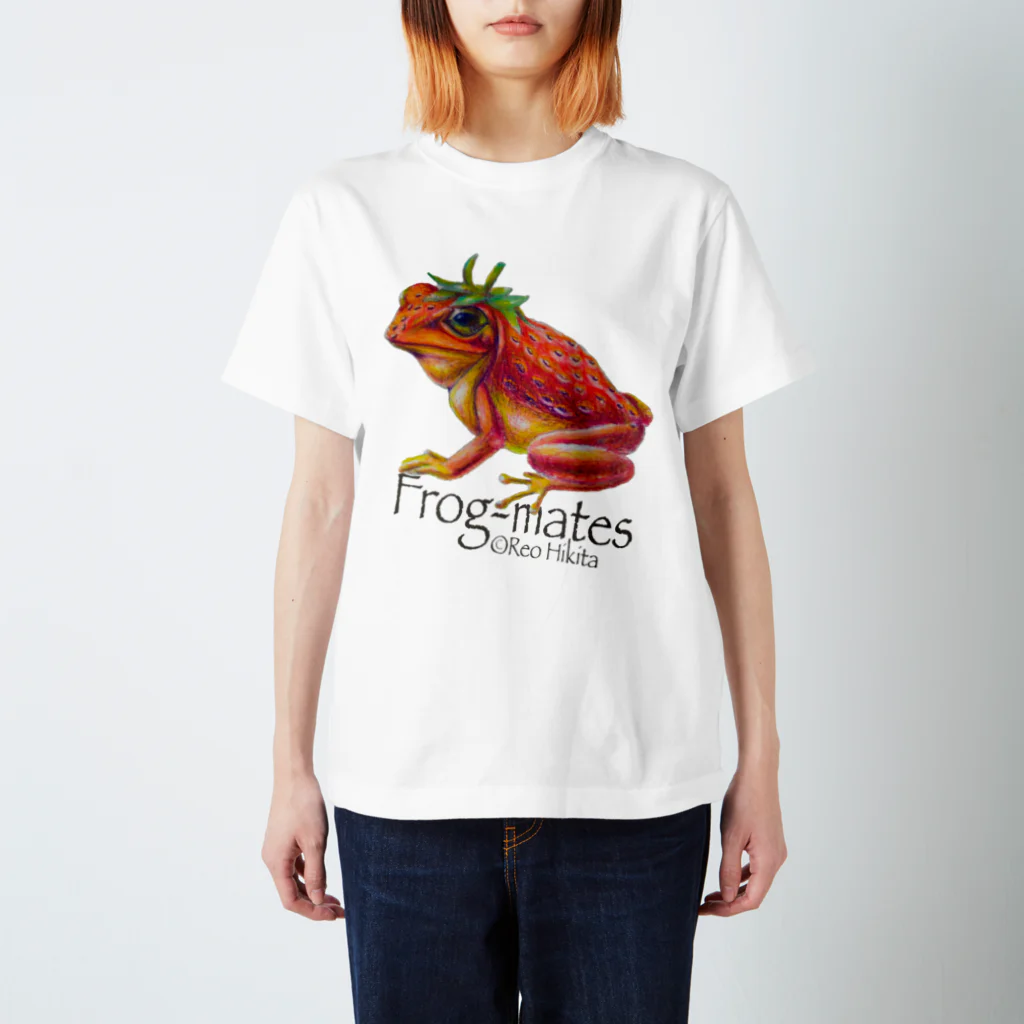 引田玲雄 / Reo Hikitaのカエルメイト(Frog-mates)より「イチゴガエル」 スタンダードTシャツ