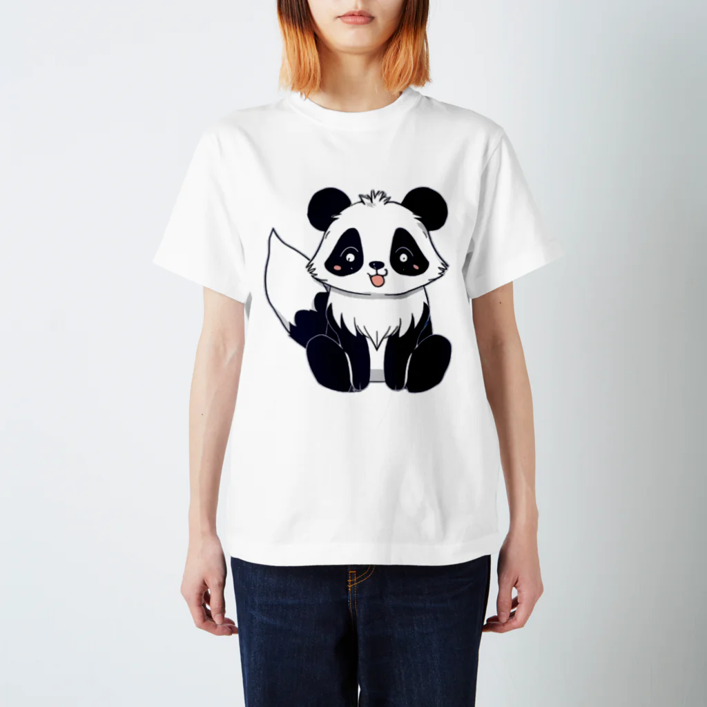 G-EICHISのかわいいパンダ＆キツネ Regular Fit T-Shirt