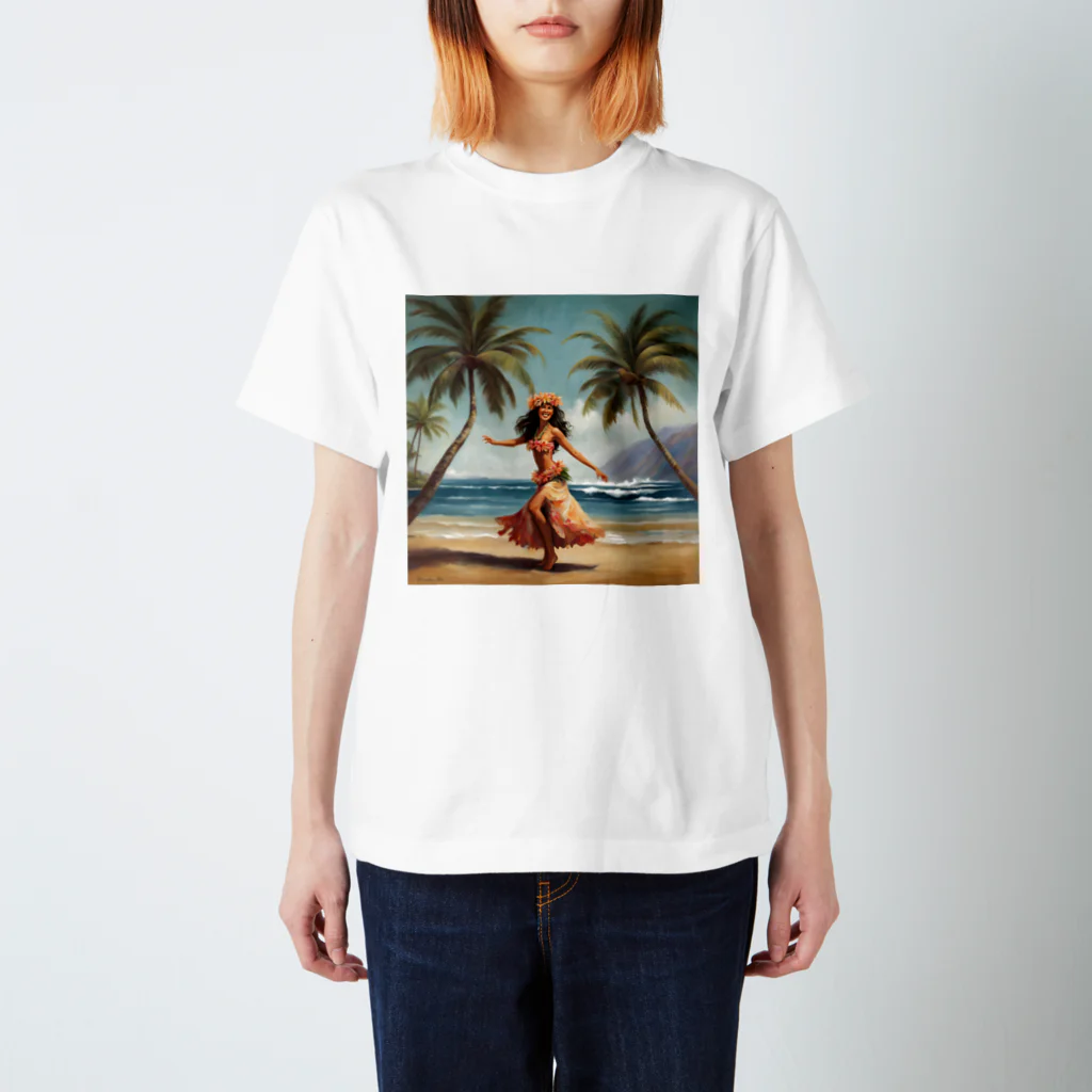 sunflowerのHawaii フラガールちゃん♡ Regular Fit T-Shirt