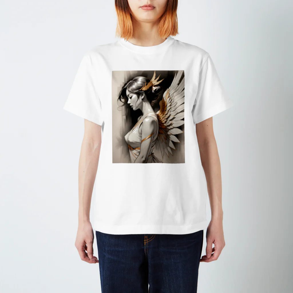 AI Fantasy Art ShopのAngel Wing③ Regular Fit T-Shirt