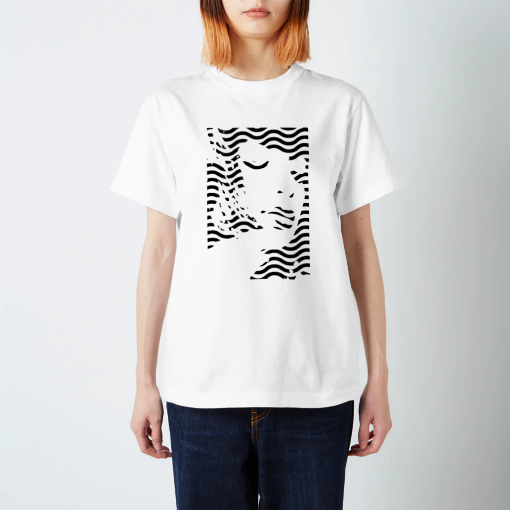 GOOD VIBES CATSの波、静かに Regular Fit T-Shirt