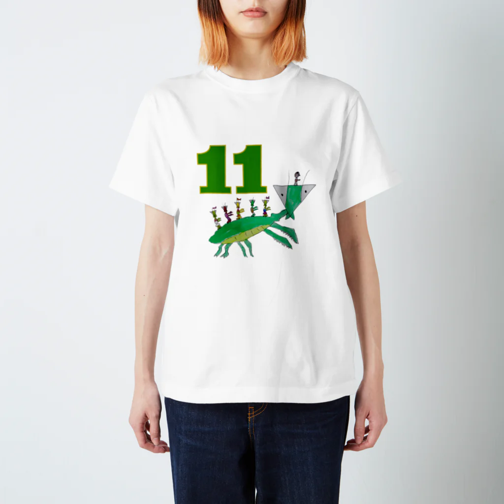 HAJIME-TALUのカマキチくん11周年グッズ スタンダードTシャツ