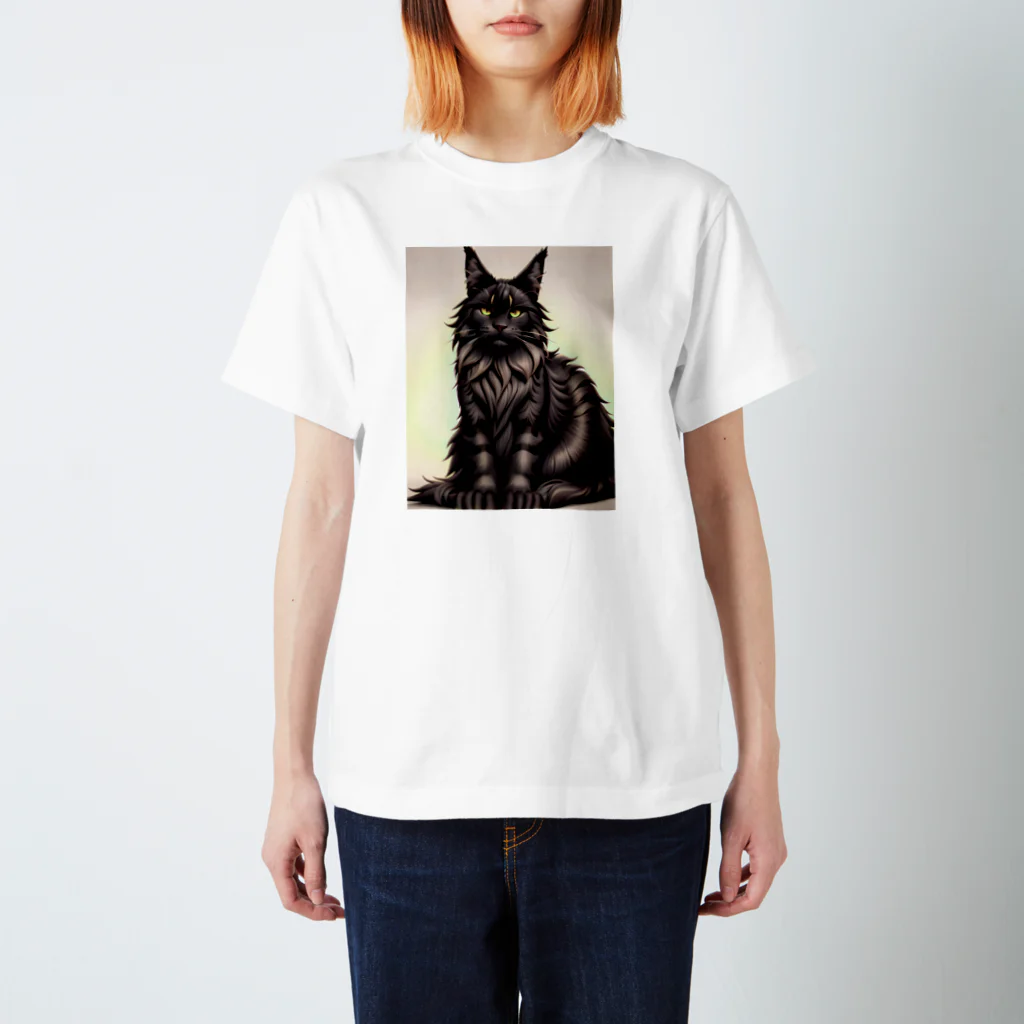 24Nyanの黒猫A スタンダードTシャツ