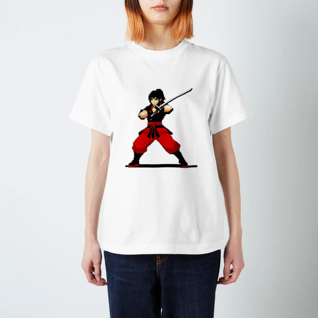 J-SHOPのピクセルアート　女剣士2 Regular Fit T-Shirt