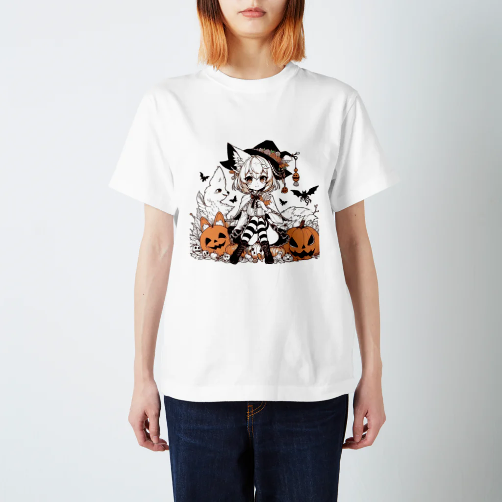 Fox_d.ogのFoxgirl.halloween.1 Regular Fit T-Shirt