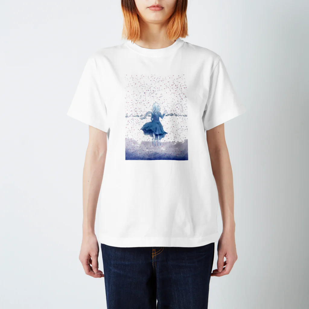 北街電装雑貨　硯店の闇が降る雪原 スタンダードTシャツ