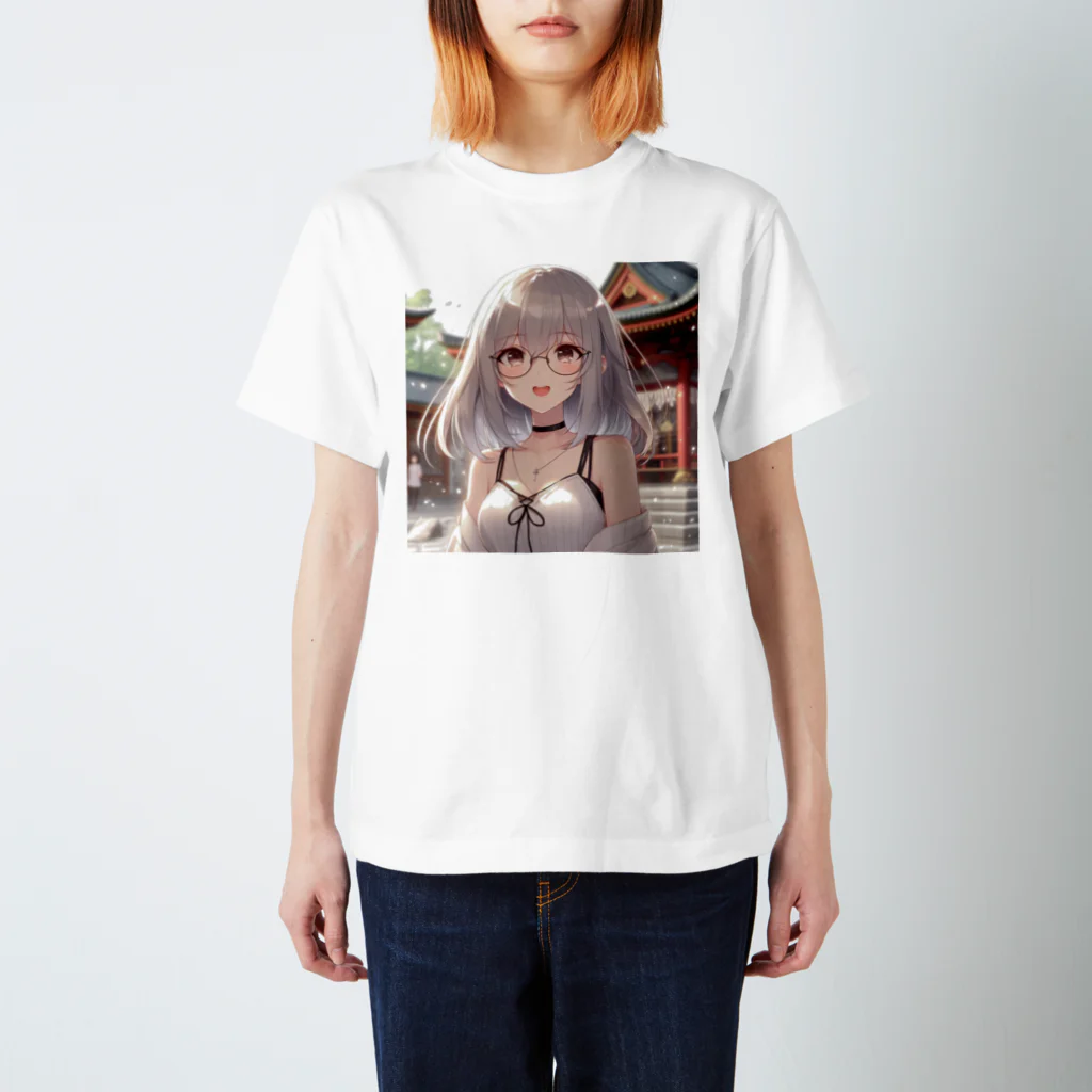 美少女silver girl'sの銀髪の女の子21 スタンダードTシャツ