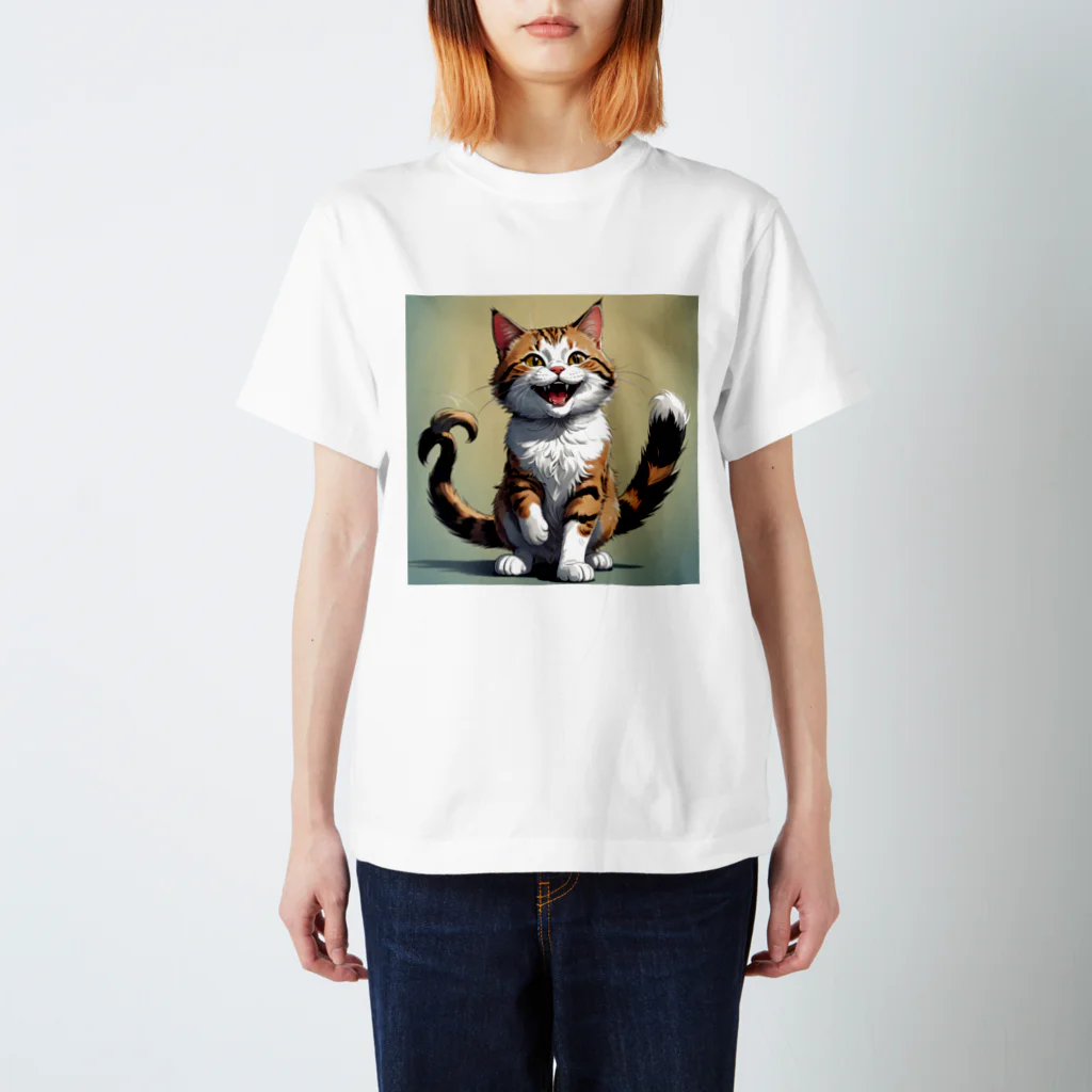 manaco-のふたまた猫ちゃん スタンダードTシャツ