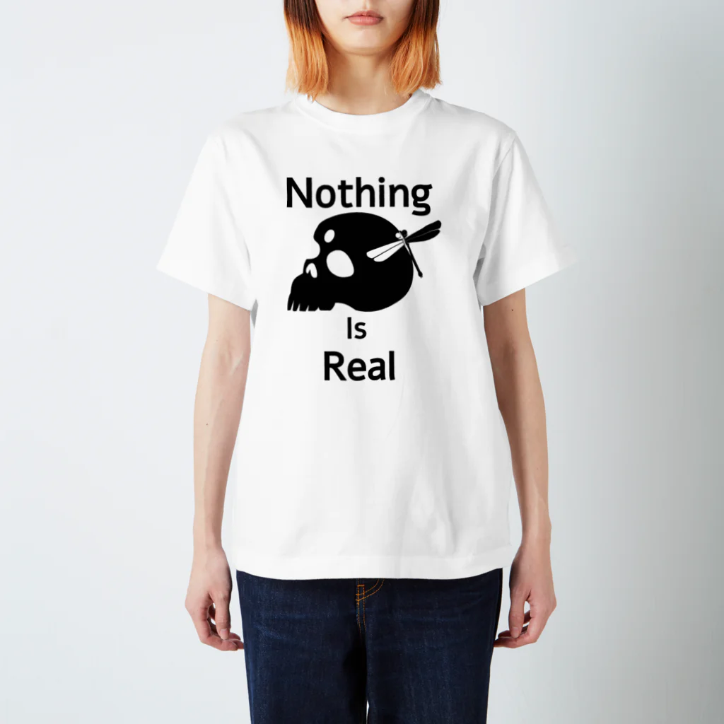 『NG （Niche・Gate）』ニッチゲート-- IN SUZURIのNothing Is Real.（黒） Regular Fit T-Shirt