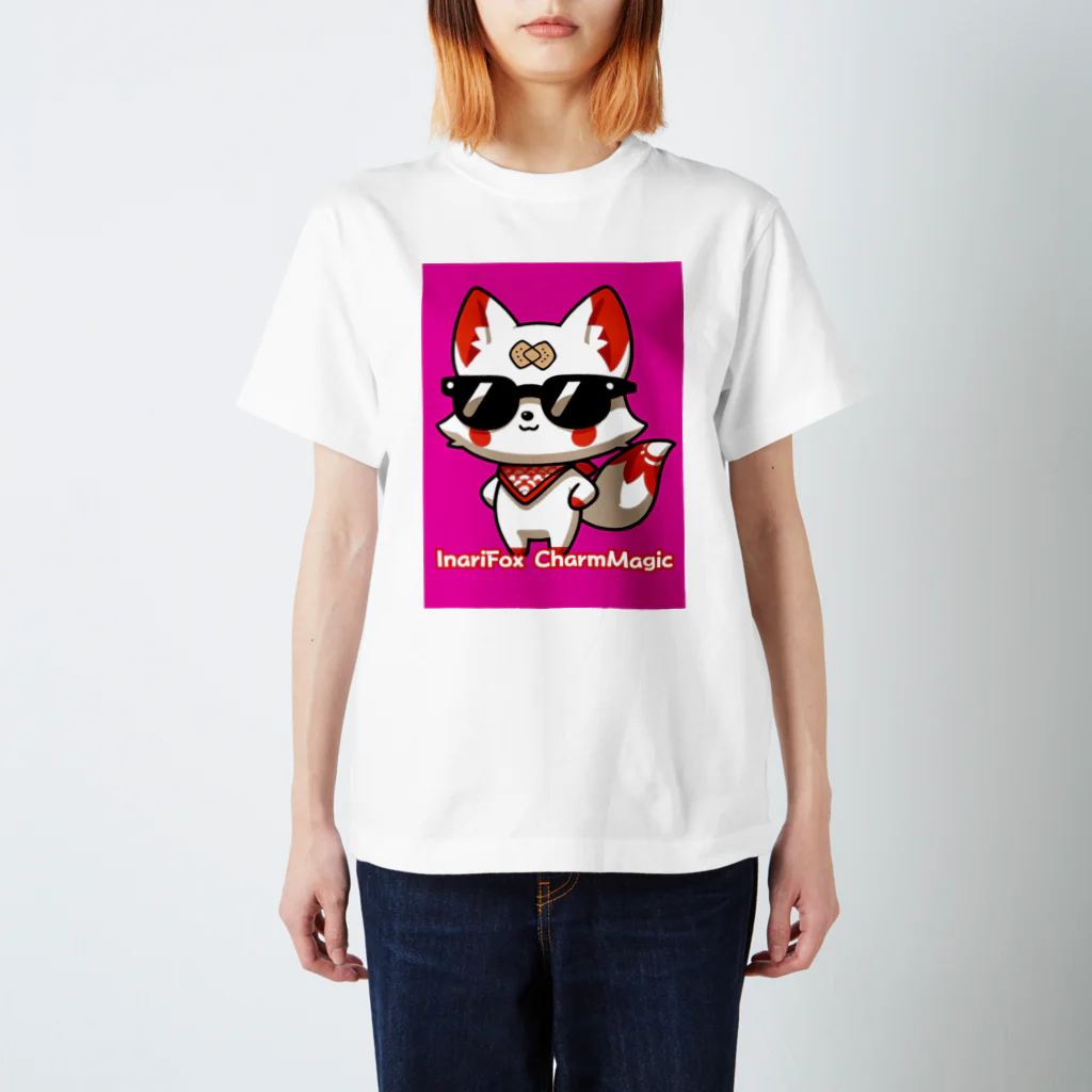 大江戸花火祭りのInariFox CharmMagic～稲荷の狐4 Regular Fit T-Shirt