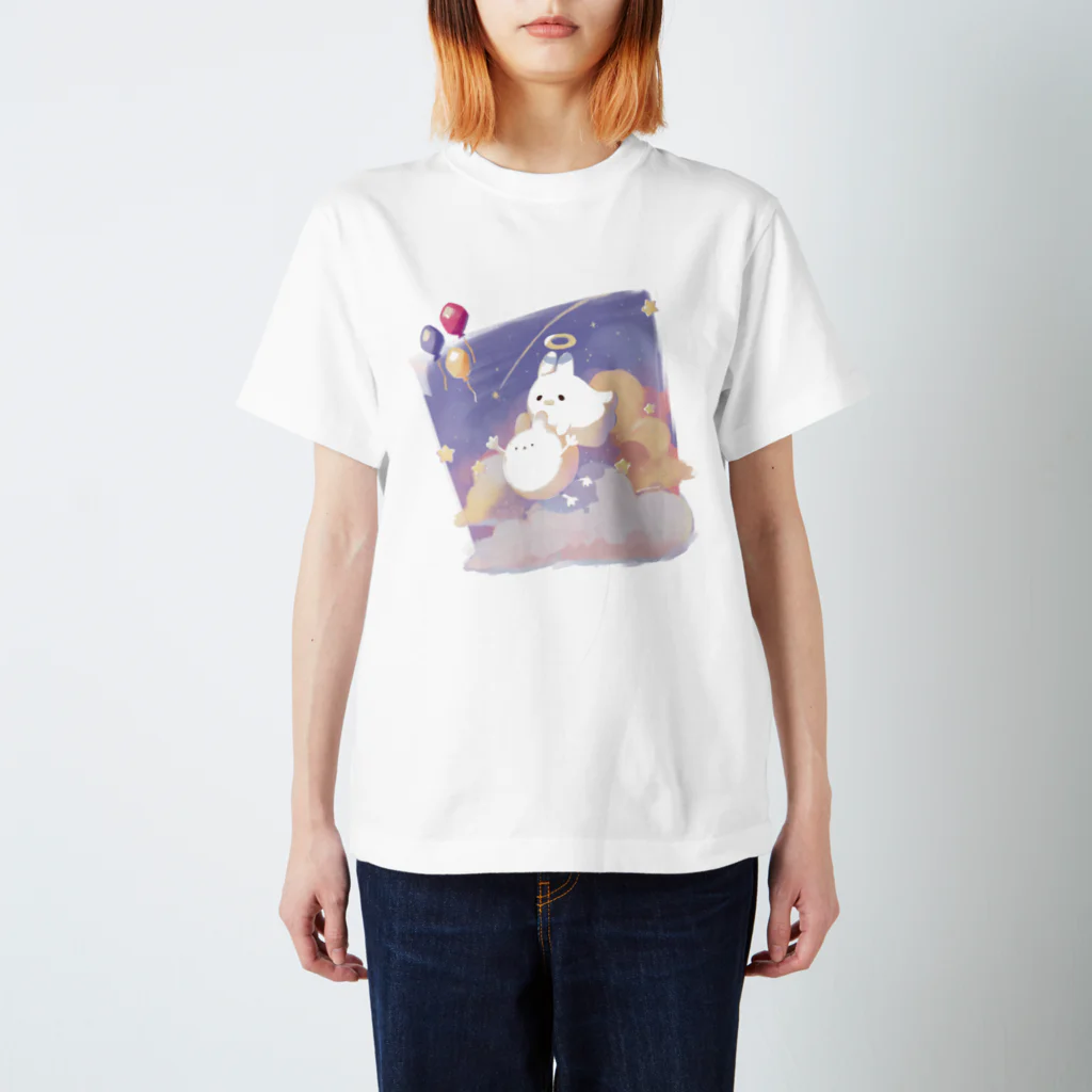 MEMEROLANDのふわもちの友人×ゆきふすべ『高揚』 Regular Fit T-Shirt