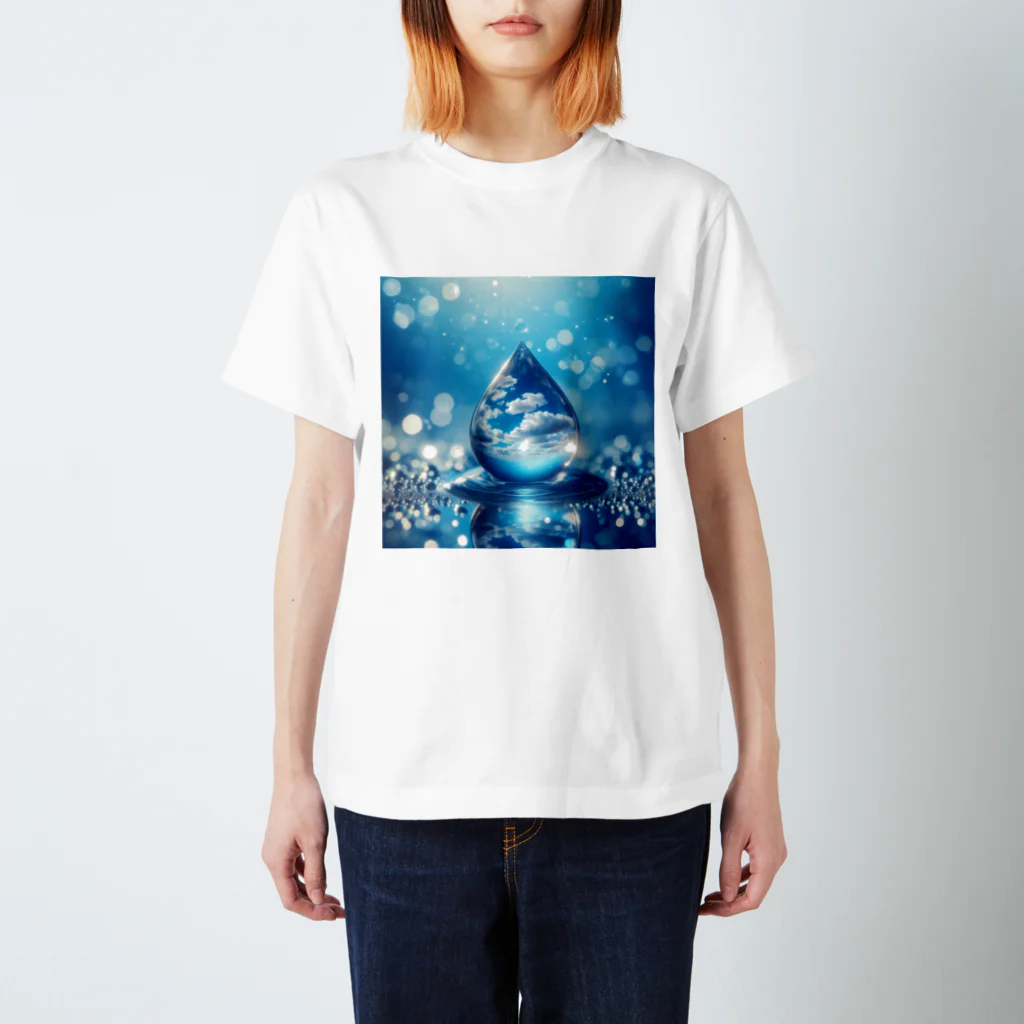 DreamWeaverの水滴と空の反射 Regular Fit T-Shirt