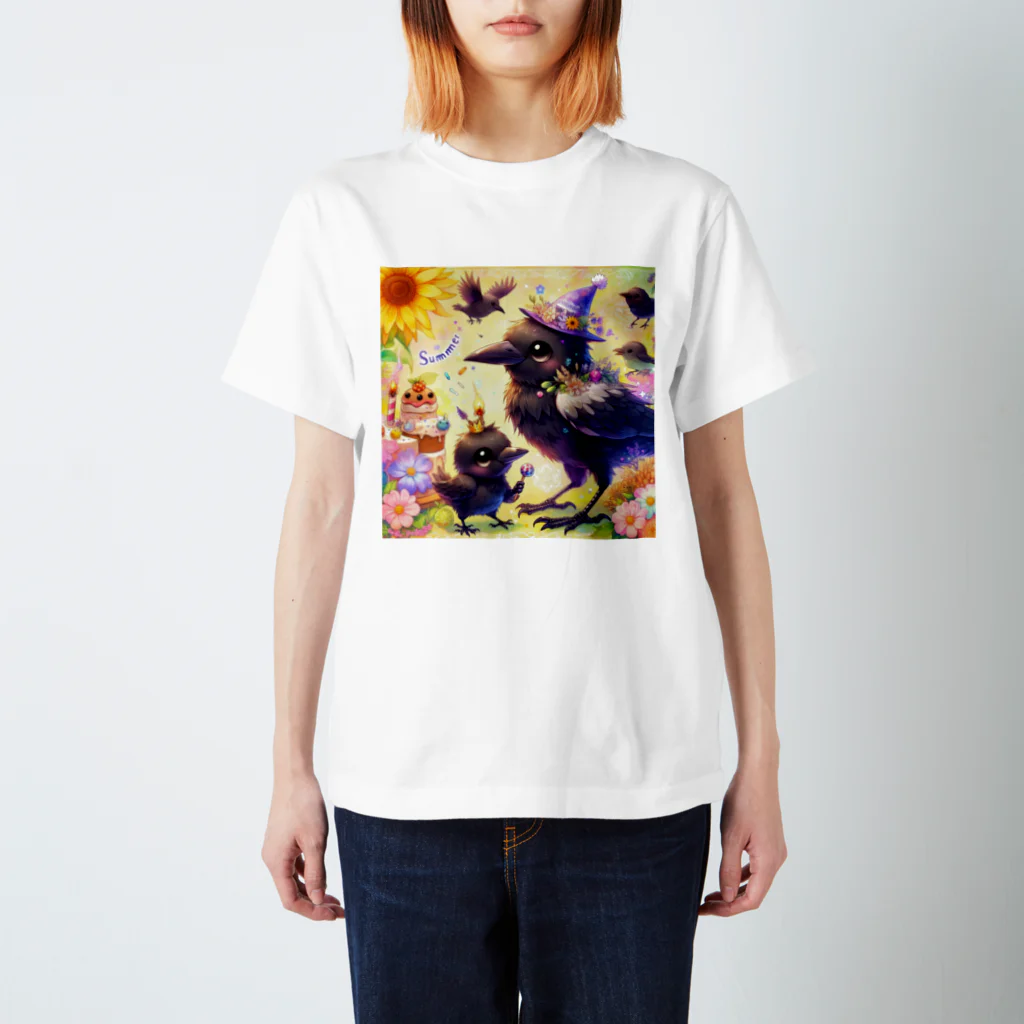 SETURAの夏 キュートカラス Regular Fit T-Shirt