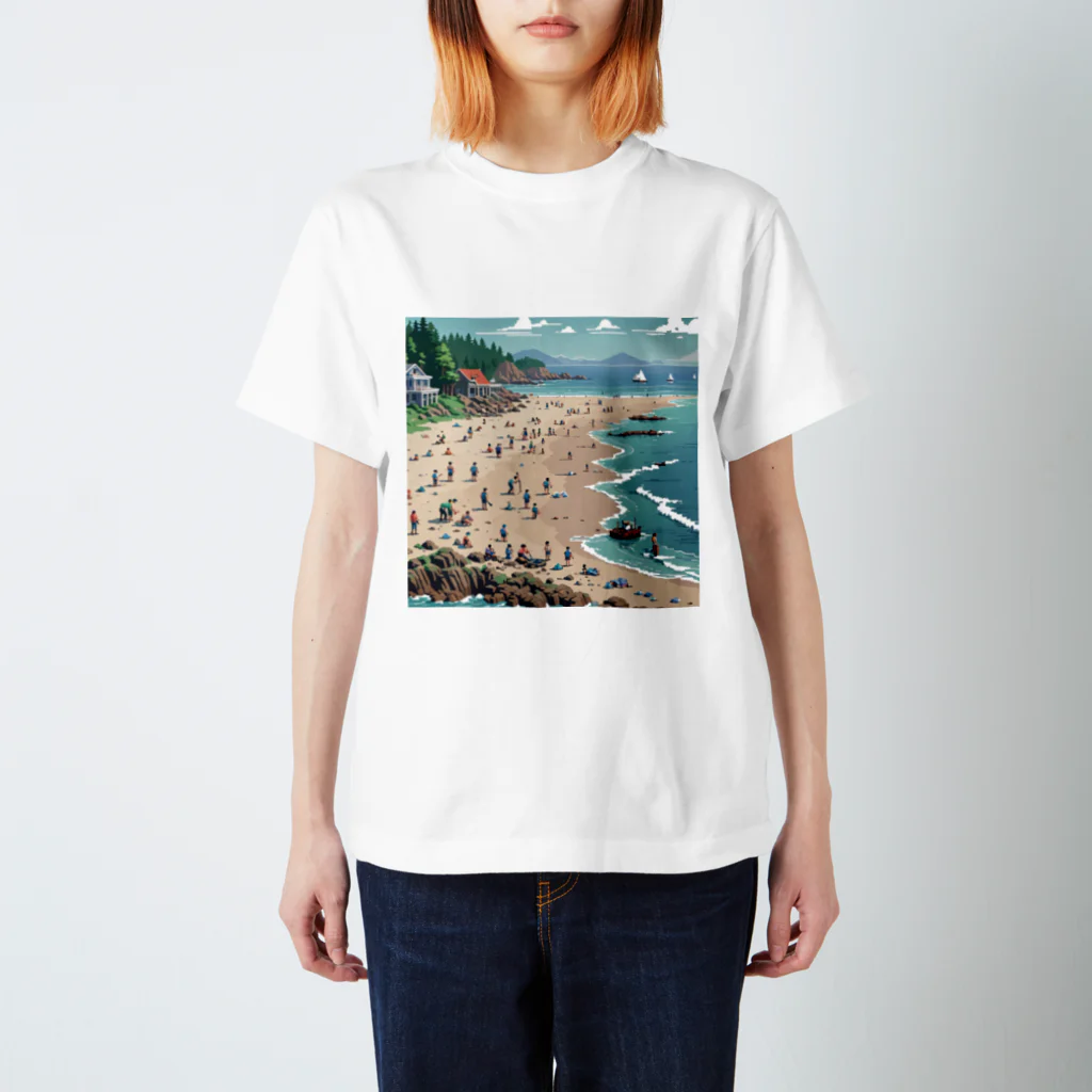 yukki1975のピクセルアートの5月_潮干狩り スタンダードTシャツ