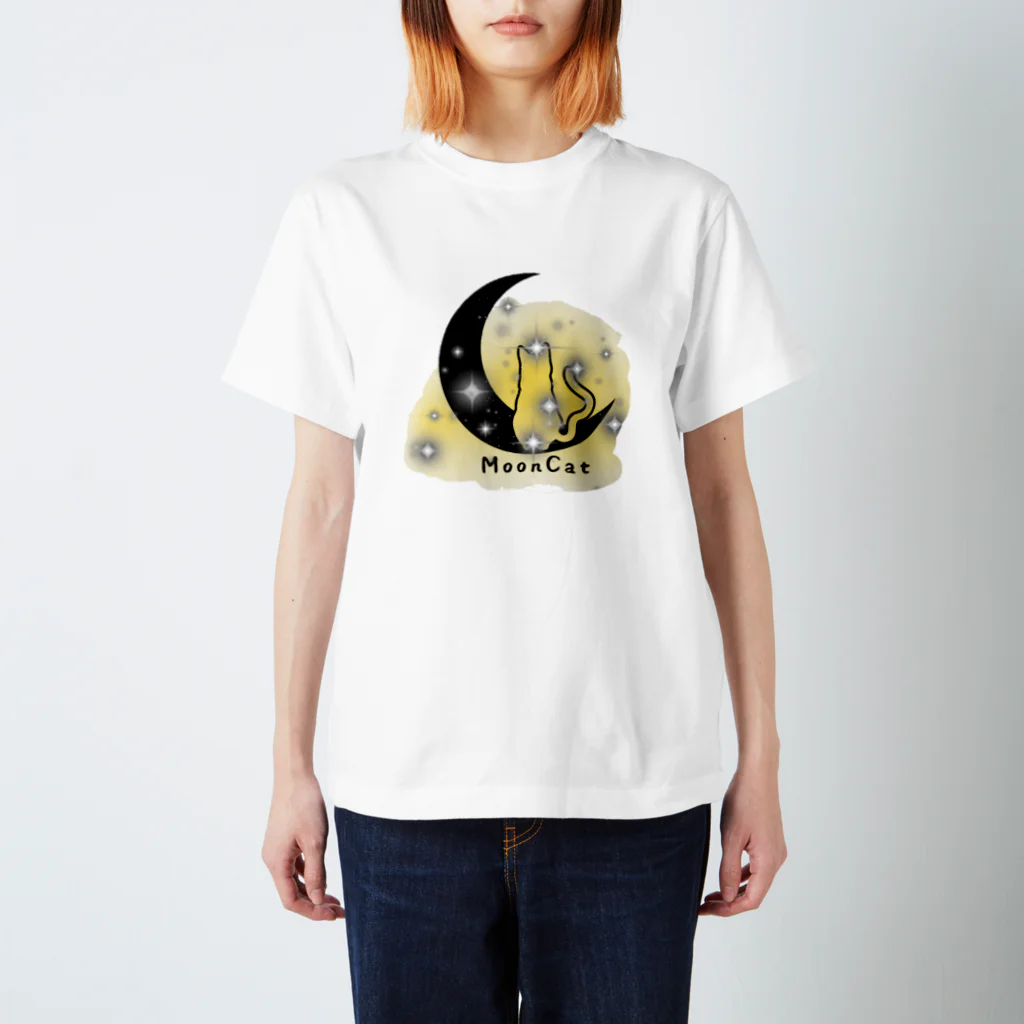 夜のアトリエのオリジナルロゴグッズ　MoonCat Regular Fit T-Shirt