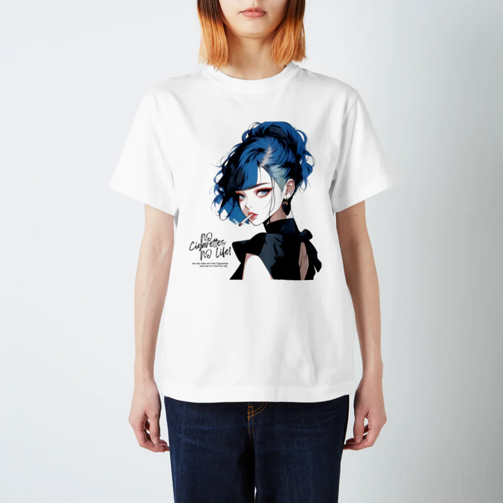 KUSUZINIA'S SHOPのSmoking Lady (Ver.2) Regular Fit T-Shirt