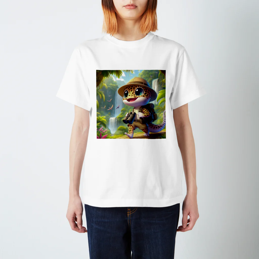 いつでもどこでもヒョウモントカゲモドキくんの探検家のヒョウモントカゲモドキ Regular Fit T-Shirt