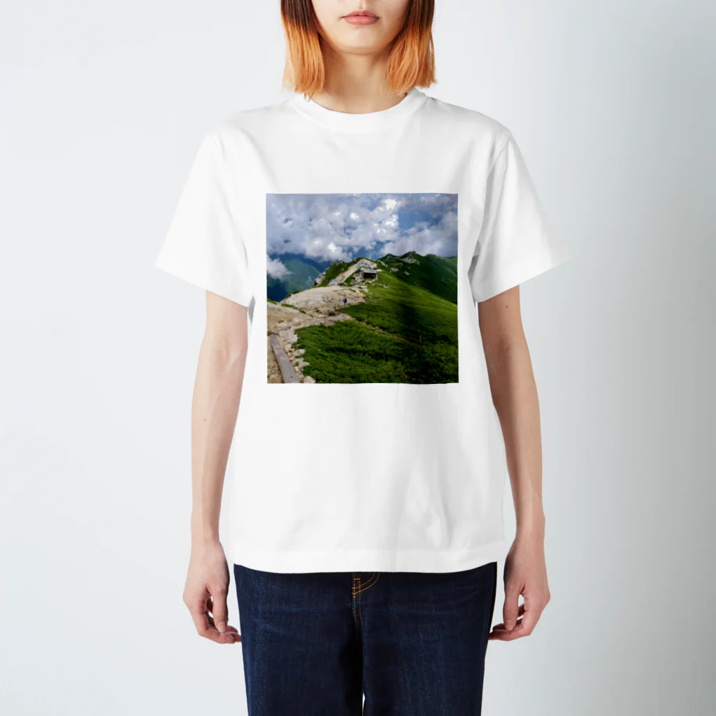 asako=niagaraの空木岳の稜線 スタンダードTシャツ