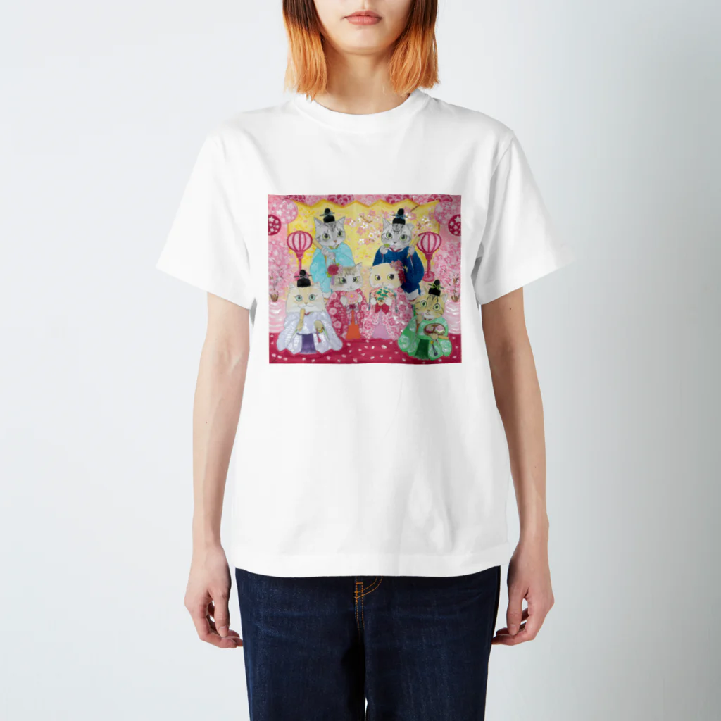 YOKO KOBAYASHIの豪華絢爛🌸おひな祭り スタンダードTシャツ