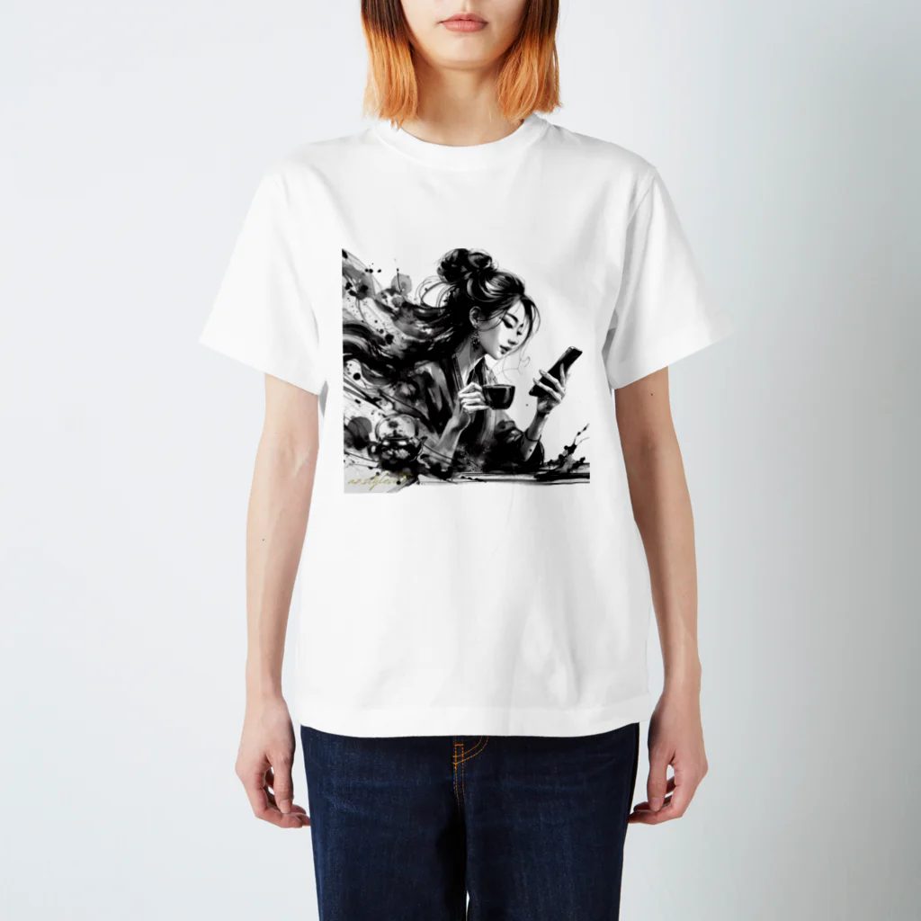 AZ-StylesのE Restful Sumi-e スタンダードTシャツ