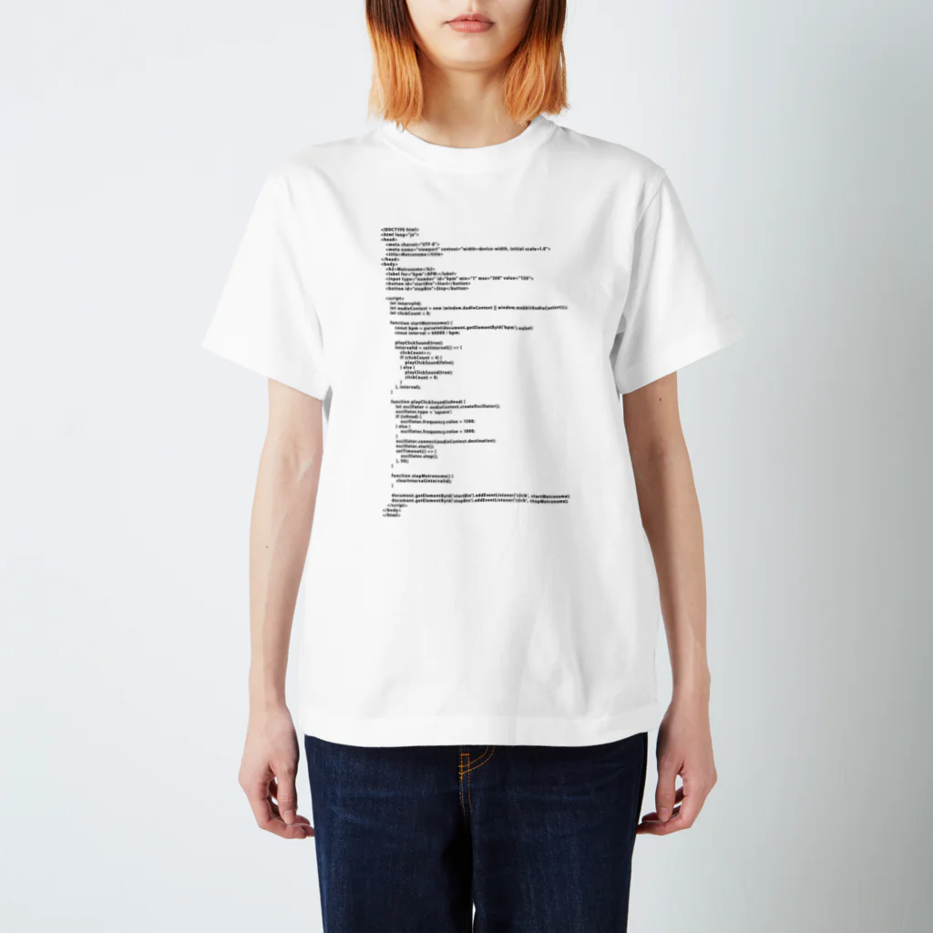 テンラボプロダクションのソースコードTシャツ（メトロノーム） Regular Fit T-Shirt