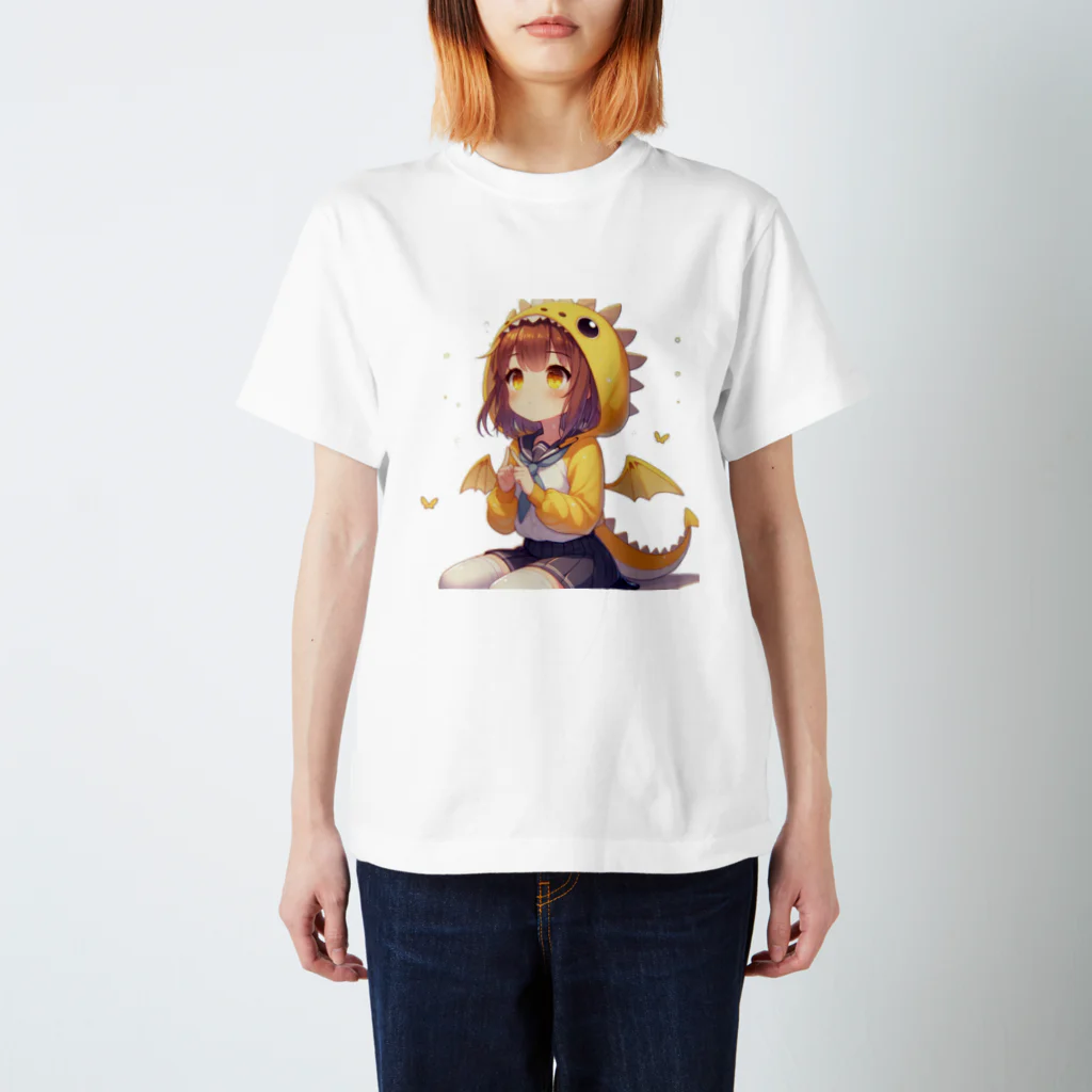 dramusumeのテレドラゴン娘！イエロー スタンダードTシャツ