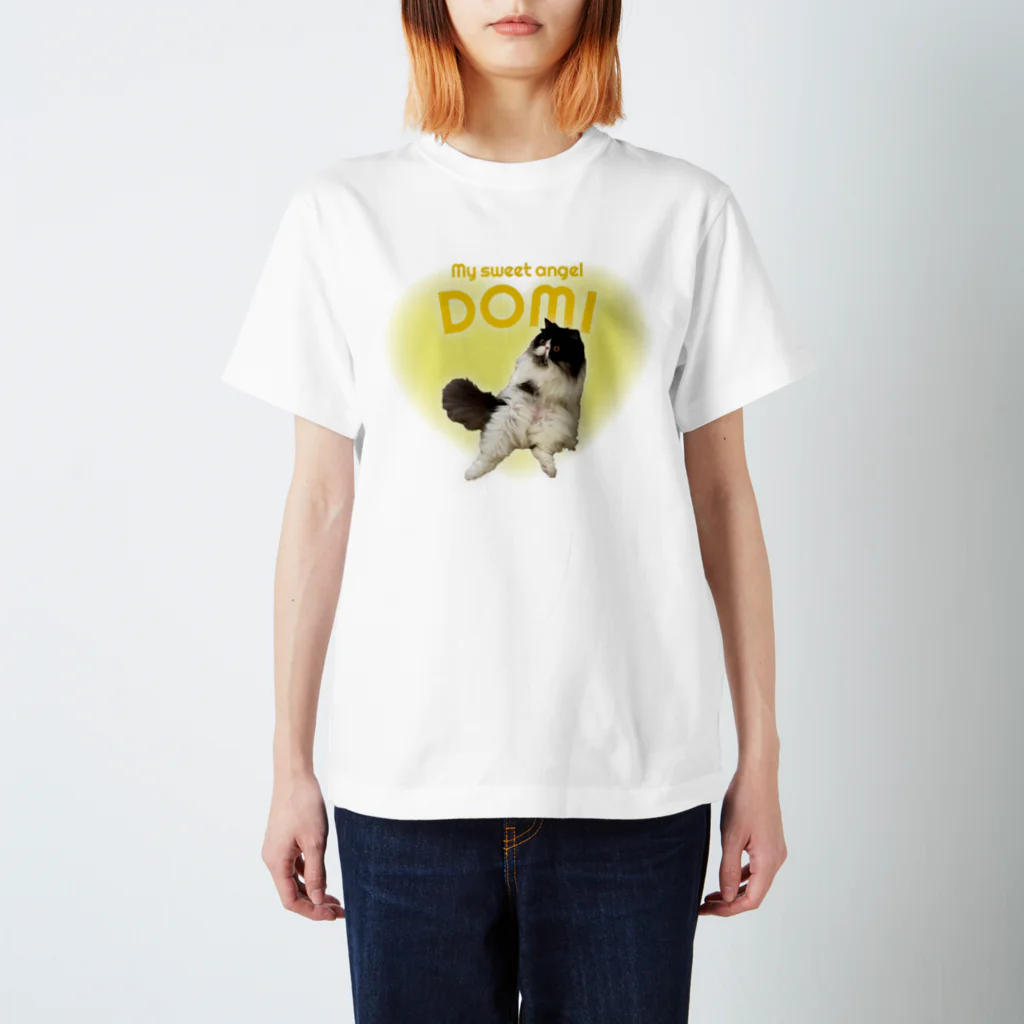 たぬきねこドミの私の可愛い天使ver たぬきねこドミ Regular Fit T-Shirt