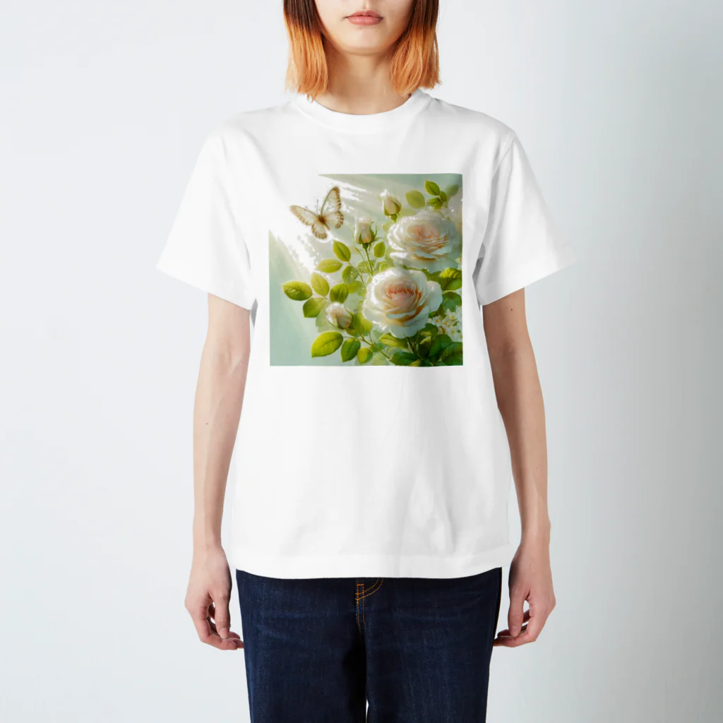 Rパンダ屋の「白薔薇」グッズ スタンダードTシャツ