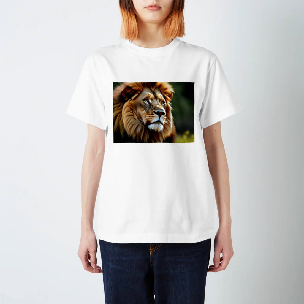ジャパネットケフィアの 百獣の王ライオン スタンダードTシャツ