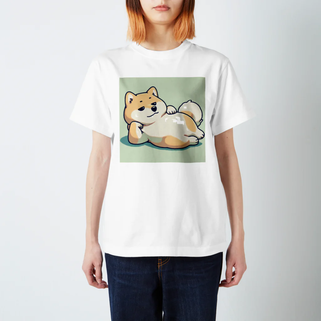 aikuの海外風ダラダラわんちゃん スタンダードTシャツ