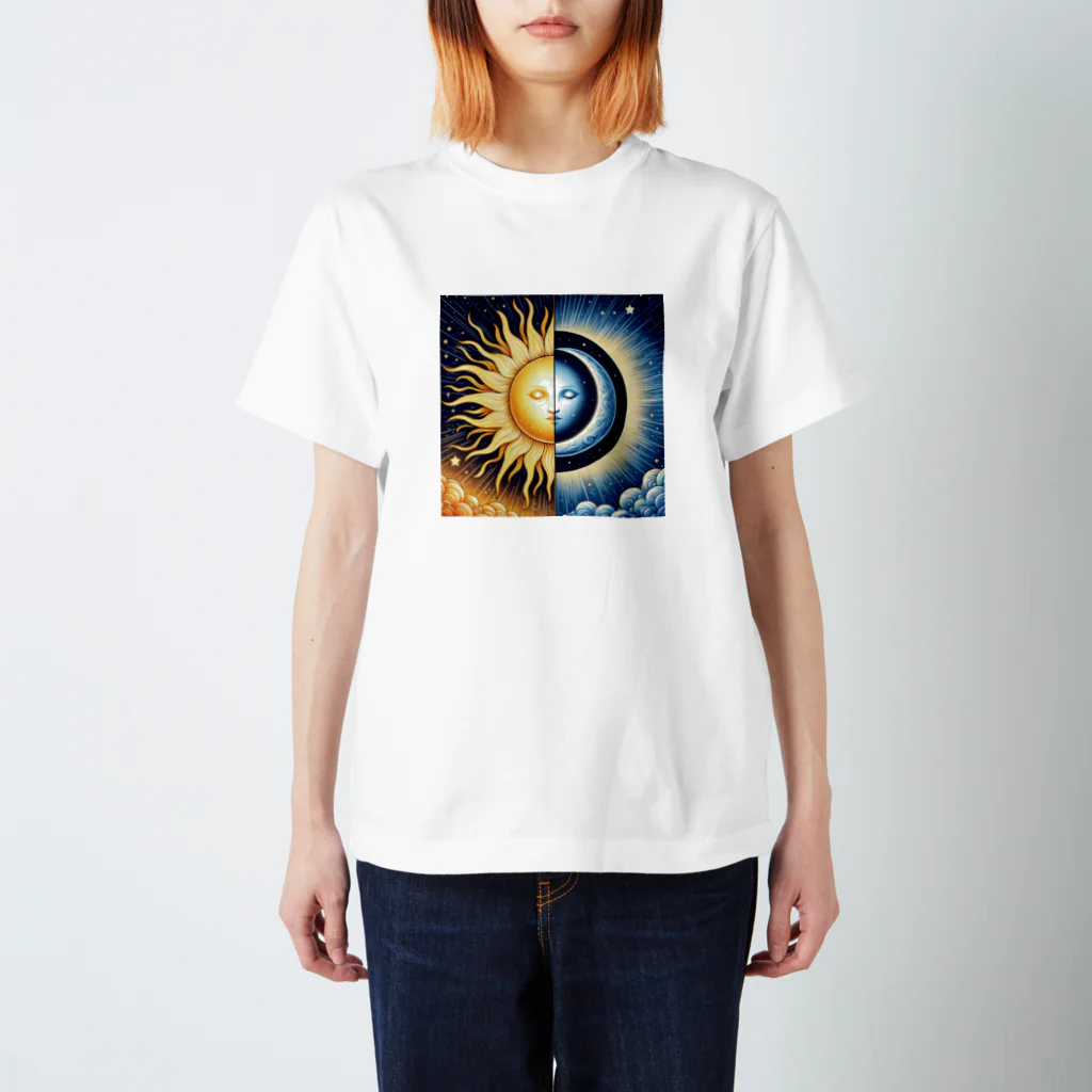 マジカルスワール　ショップの太陽と月 スタンダードTシャツ