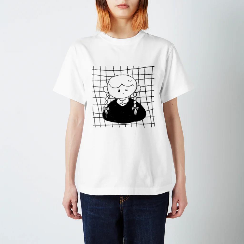 ななやまのチェックと女の子 スタンダードTシャツ