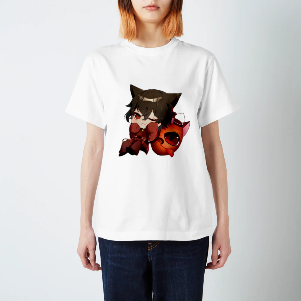 Nekomata_no_Badoのちびバドくん Regular Fit T-Shirt