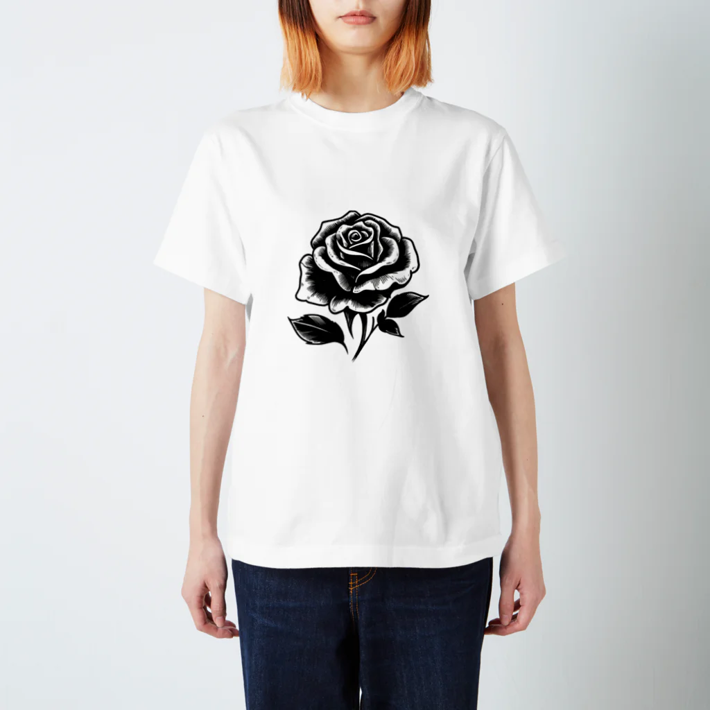 CHRON SHIROの黒い花3 Regular Fit T-Shirt