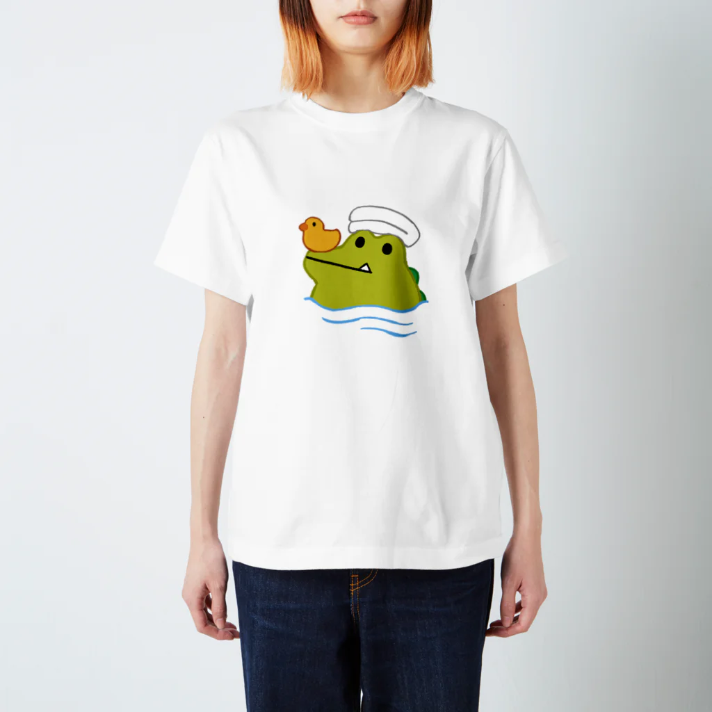 わりとせまいショップのblobwani(お風呂) スタンダードTシャツ