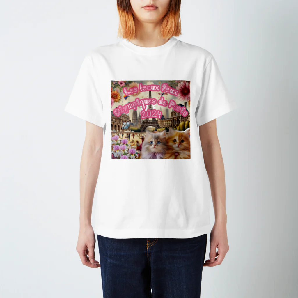 Mioluckypinkyのパリ　オリンピック　パラリンピック　2024 Regular Fit T-Shirt